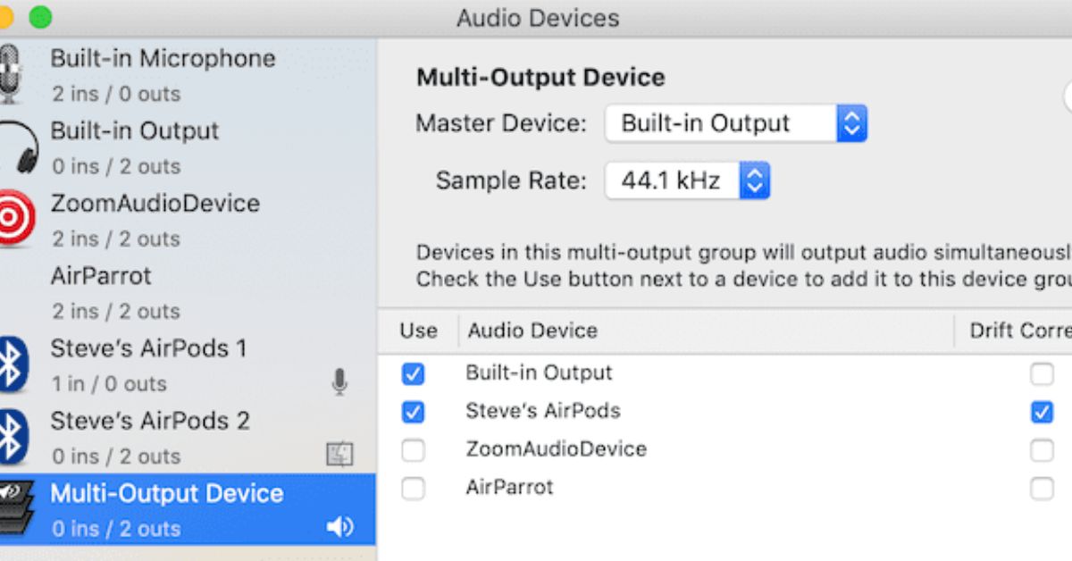 how to connect 2 headphones simultaneously to mac