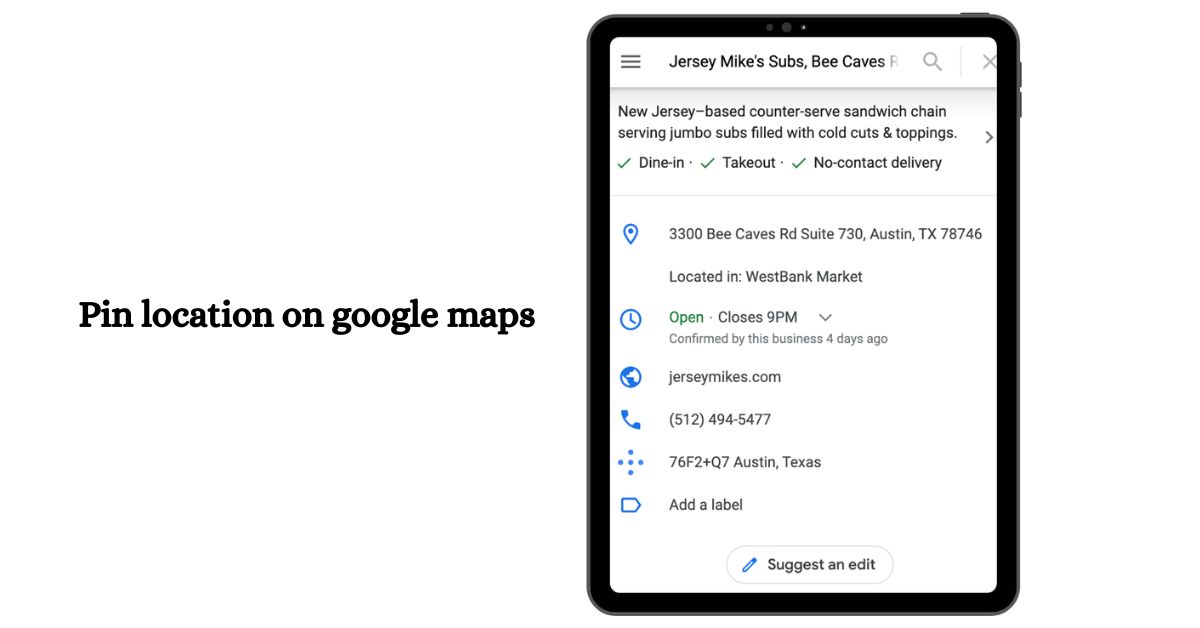 how to fix address and pin location on google maps